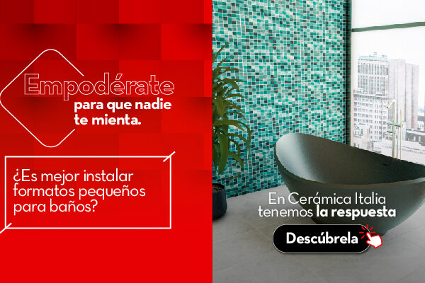Es mejor instalar formatos pequeños para baños--