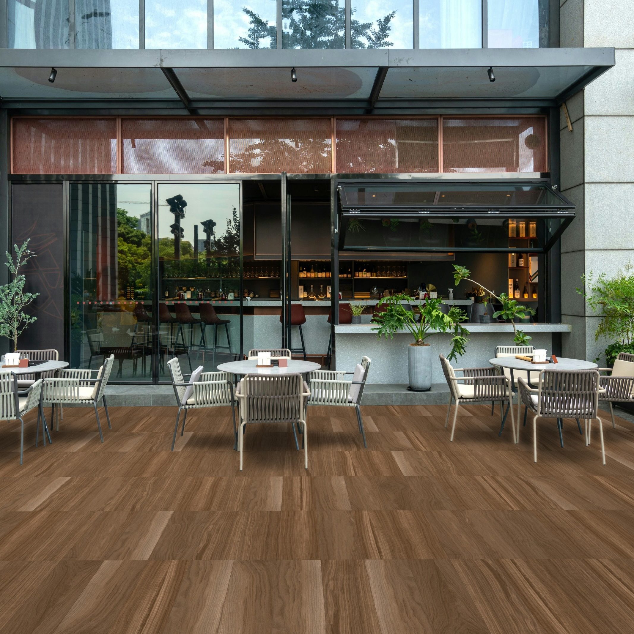 Social, Cafetería, listones de madera, Líbano, Ceranatto, tips, diseño, madera