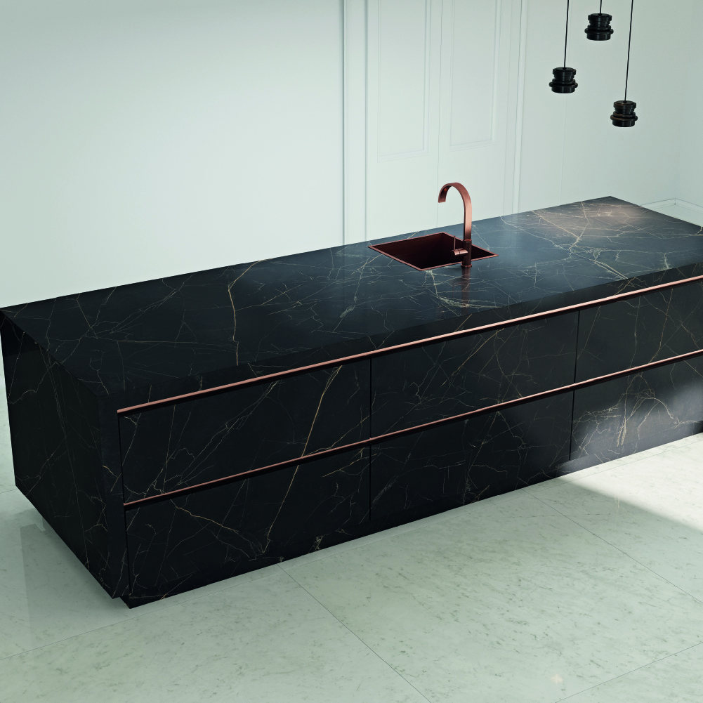 mesón con piedra sinterizada 