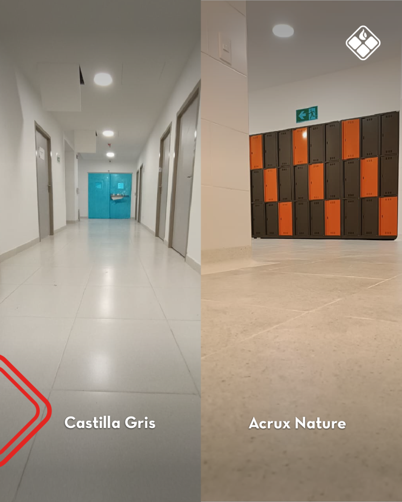 aplicación de materiales cerámicos para hospitales en pasillos clínicos